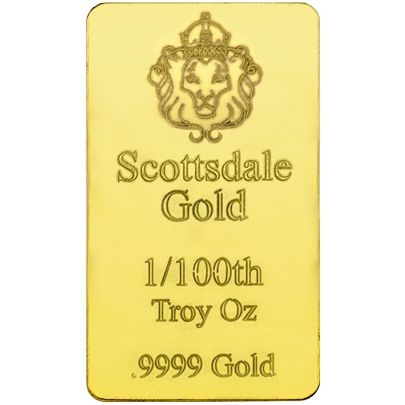 Image for 1/100 oz Scottsdale Gold Bar from TD Precious Metals